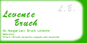 levente bruch business card